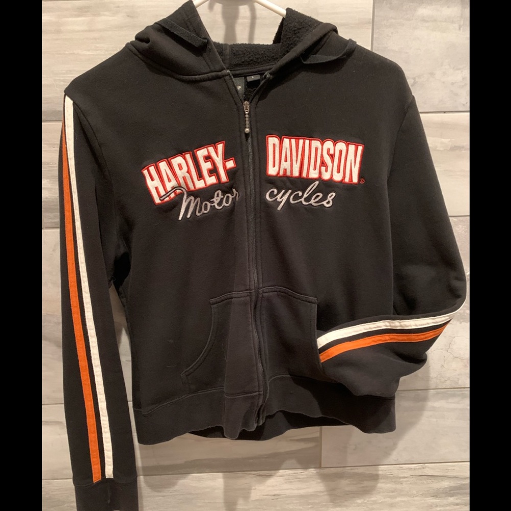 Harley Davidson women's hoodie, sz L